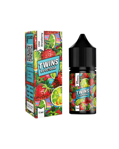 Набор для самозамеса OCTOBAR TWINS 30 мл 50 мг "Lime Strawberry" со вкусом лайма и клубники