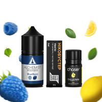 НАБОР ДЛЯ САМОЗАМЕСА ALCHEMIST 30 МЛ 50 МГ BLUERAZZ СО ВКУСОМ ГОЛУБОЙ МАЛИНЫ
