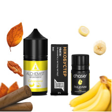 НАБІР ДЛЯ САМОЗАМІСУ ALCHEMIST 30 МЛ 50 МГ CUBANANNA ЗІ СМАКОМ ТЮТЮНА І БАНАНА