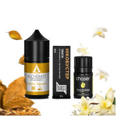 НАБІР ДЛЯ САМОЗАМІСУ ALCHEMIST 30 МЛ 50 МГ VANILLA TOBACCO ЗІ СМАКОМ ВАНІЛІ І ТЮТЮНА