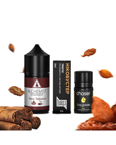 НАБІР ДЛЯ САМОЗАМІСУ ALCHEMIST 30 МЛ 50 МГ VERO TOBACCO ЗІ СМАКОМ ТЮТЮНА