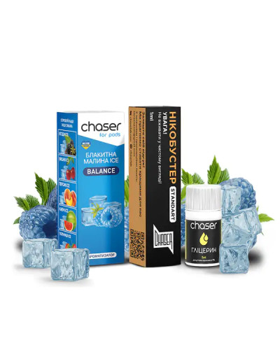 Набір для самозамісу Chaser for pods 10 мл зі смаком Блакитна Малина Лід