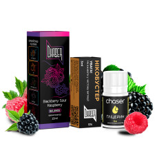Нобор для самозамеса CHASER BLACK 30 мл "Blackberry Sour Raspberry" со вкусом ежевики и кислая малина