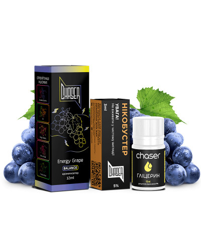 Нобор для самозамеса CHASER BLACK 30 мл "Energy Grape" со вкусом энергетик виноград