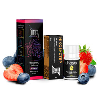 НАБІР ДЛЯ САМОЗАМІСУ CHASER BLACK 30 МЛ "STRAWBERRY BLUEBERRY" ЗІ СМАКОМ ПОЛУНИЦІ ТА ЧОРНИЦІ