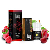 НАБІР ДЛЯ САМОЗАМІСУ CHASER BLACK 30 МЛ "TRIPLE BERRY" ЗІ СМАКОМ СМОРОДИНА ВИШНЯ МАЛИНА
