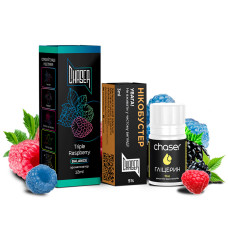 НАБОР ДЛЯ САМОЗАМЕСА CHASER BLACK 30 МЛ "TRIPLE RASPBERRY" СО ВКУСОМ ТРИ СОРТА МАЛИНЫ