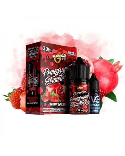 НАБІР ДЛЯ САМОЗАМІСУ FLAMINGO 30 МЛ 50 МГ POMEGRANATE STRAWBERRY ЗІ СМАКОМ ГРАНАТА І ПОЛУНИЦІ