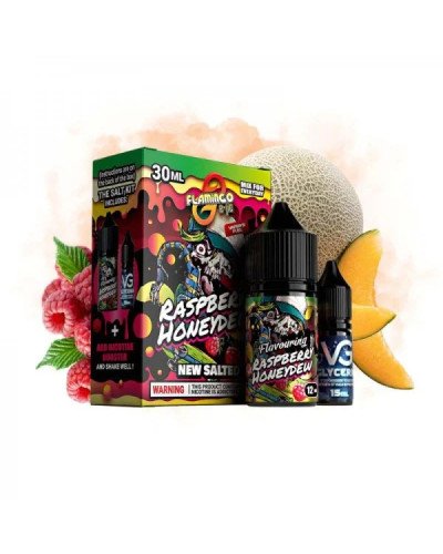 НАБОР ДЛЯ САМОЗАМЕСА FLAMINGO 30 МЛ 50 МГ RASPBERRY HONEYDEW СО ВКУСОМ МАЛИНЫ И ДЫНИ