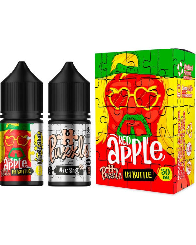 Набір для самозамісу In Bottle Salt Puzzle 30 мл 50 мг "RED APPLE" зі смаком червоного яблука