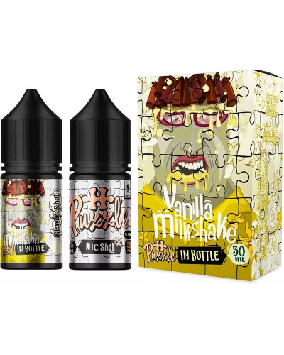 Набор для самозамеса In Bottle Salt Puzzle 30 мл 50 мг "VANILLA MILKSHAKE" со вкусом молочного коктейля