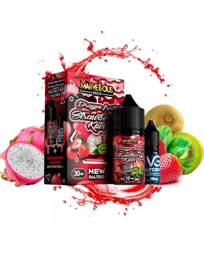 НАБІР ДЛЯ САМОЗАМІСУ MARVELOUS 30 МЛ 50 МГ DRAGON FRUIT STRAWBERRY KIWI ЗІ СМАКОМ ДРАГОНФРУТ ПОЛУНИЦІ ТА КІВІ