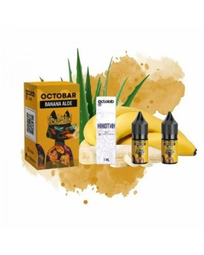 НАБОР ДЛЯ САМОЗАМЕСА OCTOBAR NFT 10 МЛ 50 МГ BANANA ALOE СО ВКУСОМ БАНАН АЛОЕ