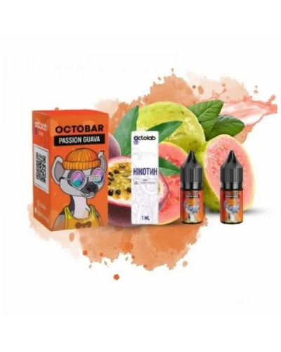 НАБОР ДЛЯ САМОЗАМЕСА OCTOBAR NFT 10 МЛ 50 МГ PASSION GUAVA СО ВКУСОМ ГУАВЫ ТА МАРАКУИ