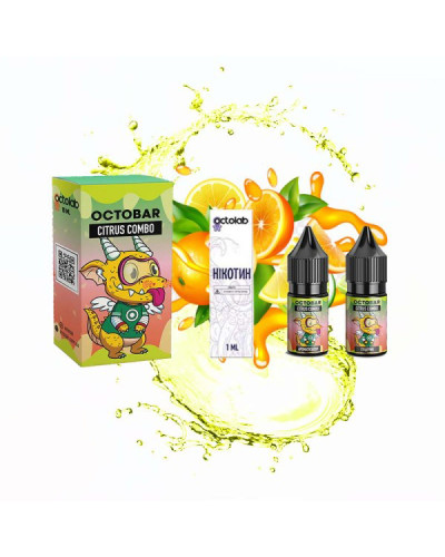 Набір для самозамісу OCTOBAR NFT 10 мл 50 мг "Citrus Combo" зі смаком лимон лайм