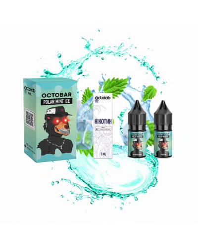 Набір для самозамісу OCTOBAR NFT 10 мл 50 мг "Polar Mint Ice" зі смаком м'яти