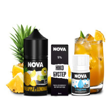 НАБІР ДЛЯ САМОЗАМІСУ NOVA 30 МЛ 50 МГ PINEAPPLE LEMONAD ЗІ СМАКОМ АНАНАСОВОГО ЛИМОНАДУ