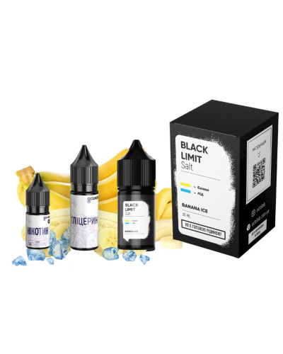 Набір для самозамісу Octobar Black Limit 30 мл 50 мг Banana Ice (банан лід)