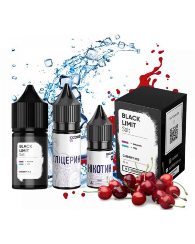 Набір для самозамісу Octobar Black Limit 30 мл 50 мг Cherry Ice (вишня лід)