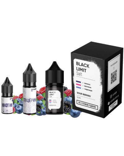 Набір для самозамісу Octobar Black Limit 30 мл 50 мг Sour Berries (кислі ягоди)