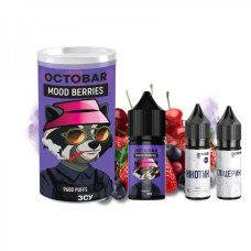 НАБІР ДЛЯ САМОЗАМІСУ OCTOBAR NFT 30 МЛ 50 МГ MOOD BERRIES ЗІ СМАКОМ ВИШНІ ПОЛУНИЦІ ТА ЧОРНИЦІ