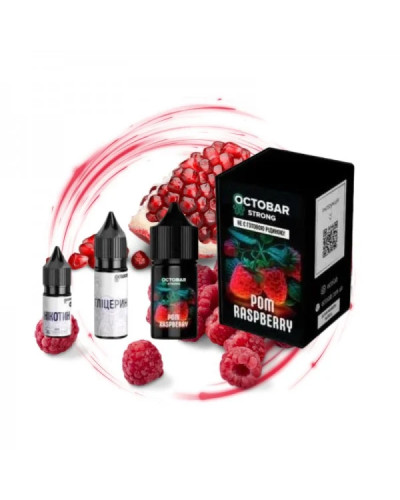 НАБІР ДЛЯ САМОЗАМІСУ OCTOBAR STRONG 30 МЛ 50 МГ POM RASPBERRY ЗІ СМАКОМ ГРАНАТА ТА МАЛИНИ