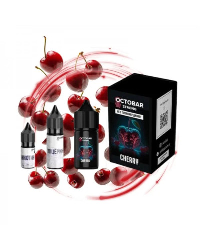 НАБІР ДЛЯ САМОЗАМІСУ OCTOBAR STRONG 30 МЛ 50 МГ CHERRY ЗІ СМАКОМ ВИШНІ