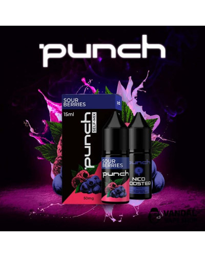 Набір для самозамісу Punch 15 мл "Sour Berries" зі смаком малина чорниця