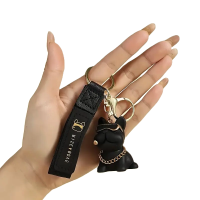 Брелок для ключей Cartoon Bulldog (Black)