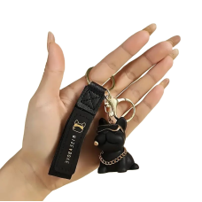 Брелок для ключей Cartoon Bulldog (Black)