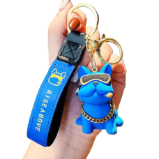 Брелок для ключей Cartoon Bulldog (Blue)