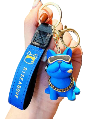 Брелок для ключей Cartoon Bulldog (Blue)