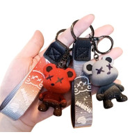 Брелки для ключів Fashion "Teddy Bear"  2 шт (пара сірий і червоний)