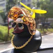 Cool Duck Черный утенок в шлеме "PUBG" (золотой)