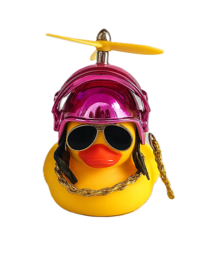 Cool Duck Желтый утенок в шлеме "PUBG" (розовый)