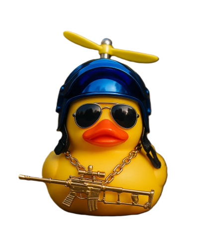 Cool Duck Желтый утенок в шлеме "PUBG" (синий)