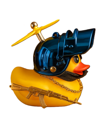 Cool Duck Желтый утенок в шлеме "PUBG" (синий)