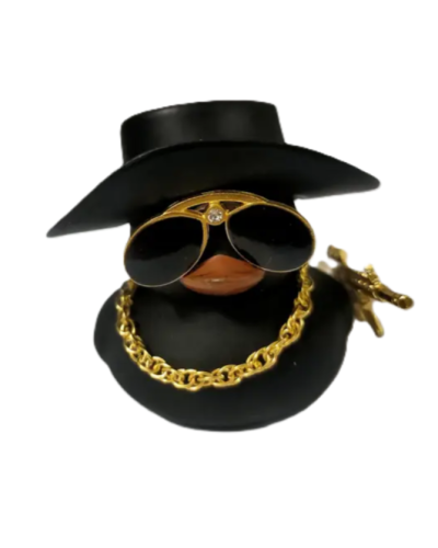 Cool Duck Черный утенок в шляпе с винтовкой