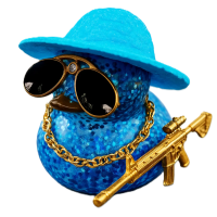 Cool Duck Синий утенок в шляпе с винтовкой (Диско-стайл)