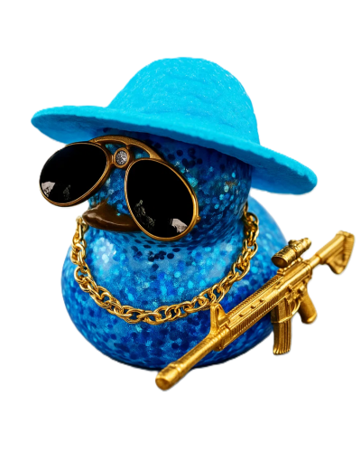 Cool Duck Синий утенок в шляпе с винтовкой (Диско-стайл)
