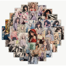 Набір стікерів "Anime Girls" 60 шт