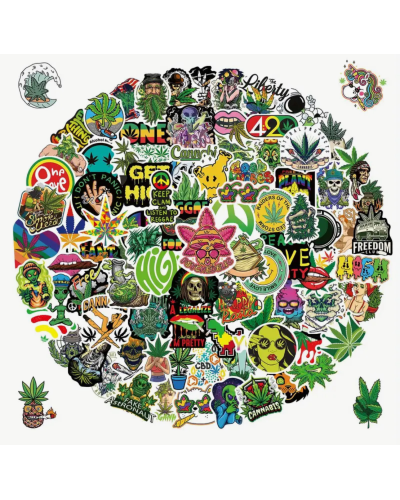Набор стикеров "Cannabis Style" 100 шт