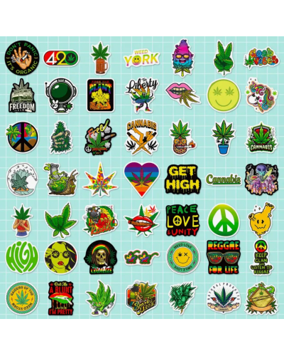 Набор стикеров "Cannabis Style" 100 шт