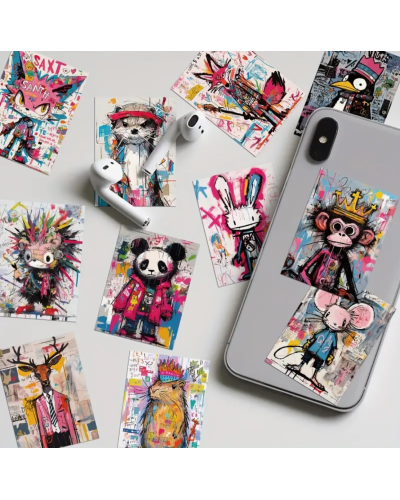 Набір стікерів "Street Art Animals" 50 шт