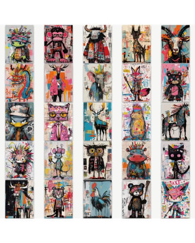 Набір стікерів "Street Art Animals" 50 шт