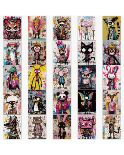 Набір стікерів "Street Art Animals" 50 шт