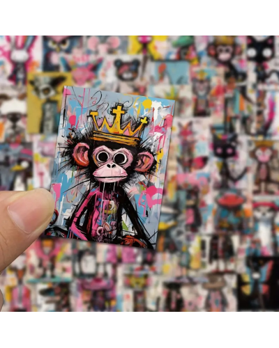 Набір стікерів "Street Art Animals" 50 шт