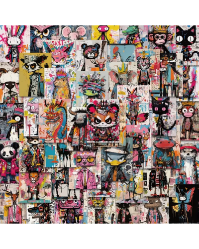 Набір стікерів "Street Art Animals" 50 шт