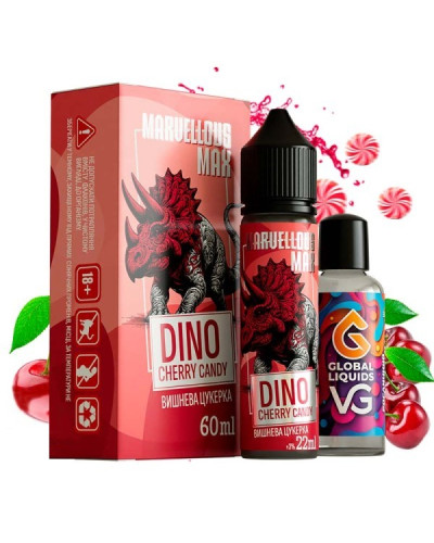 Набор для самозамеса Marvellous Max 60 мл Dino Cherry Candy (вишневая конфета)