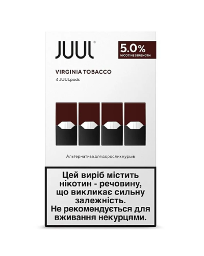 Картриджи JUUL 1 Virginia Tobacco 50мг (5%)